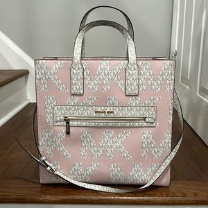 Michael Kors Large Tote Bag- Light Pink Monogrammed